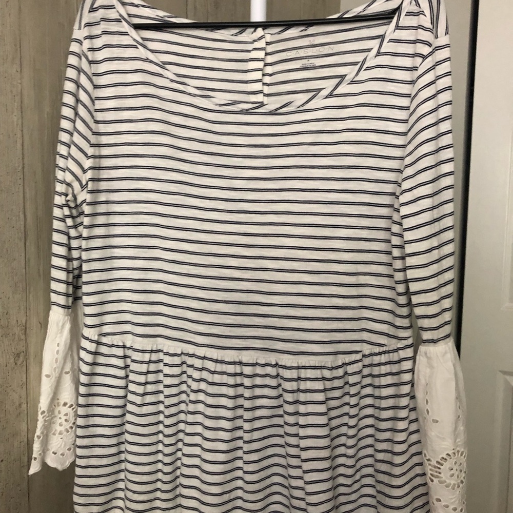 Striped shirt shirt flowy big sleeves